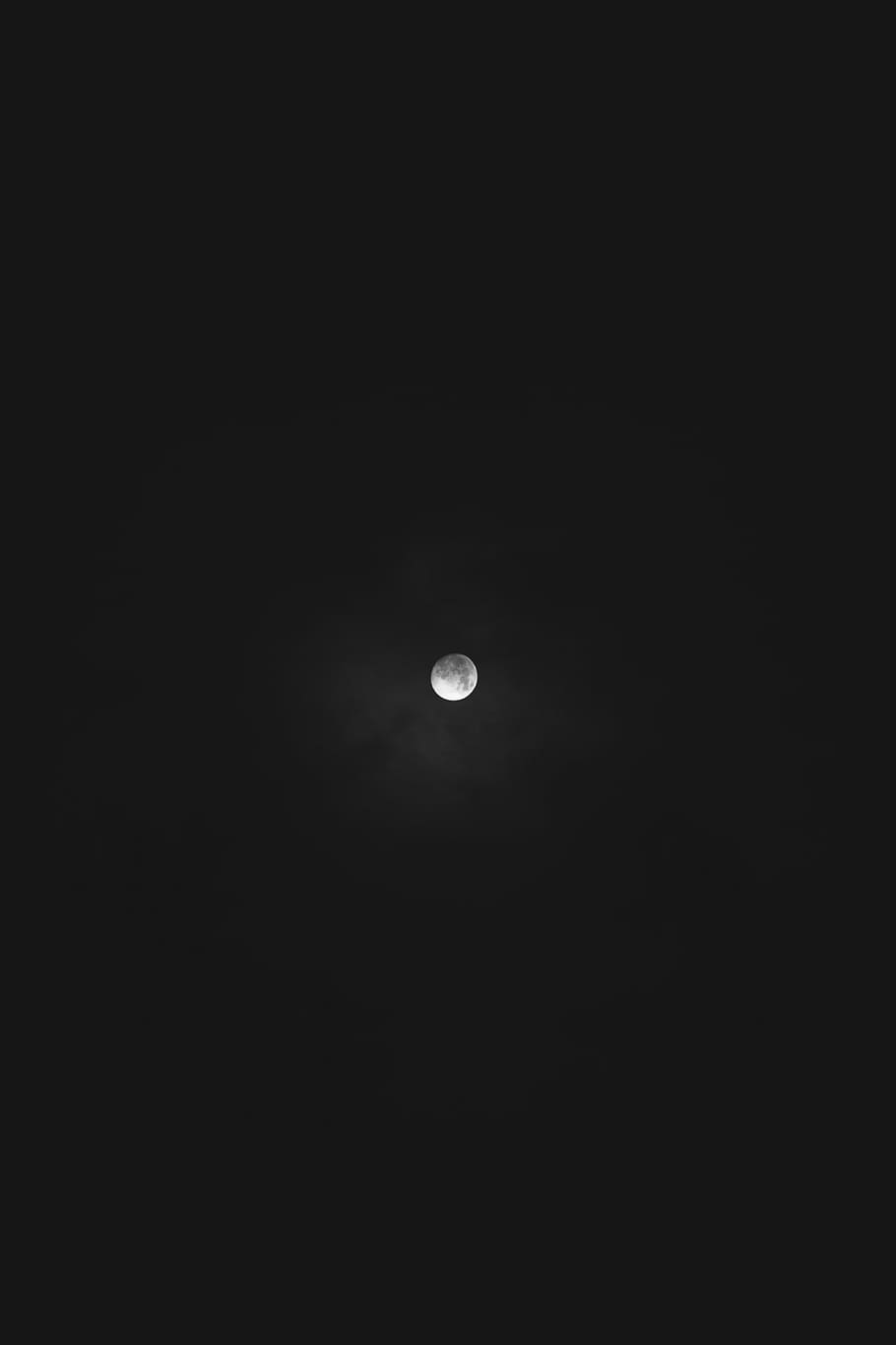 baixo, foto do ângulo, lua, completo, escuro, noite, céu, astronomia, espaço de cópia, ninguém