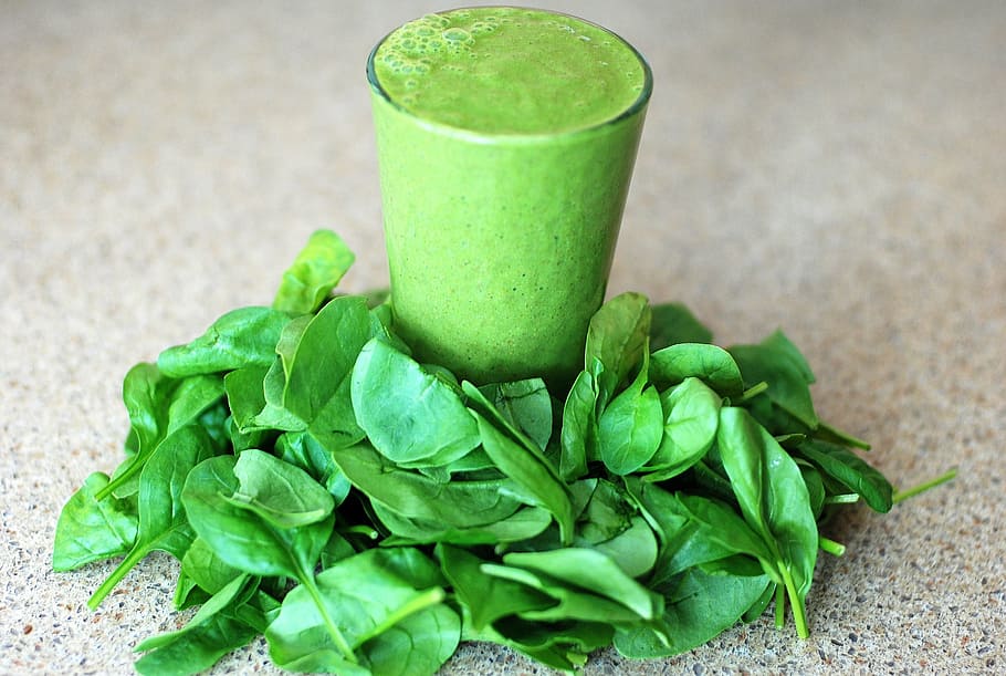 clear, glass, filled, green, liquid, substance, leaves, smoothie, leafy, greens