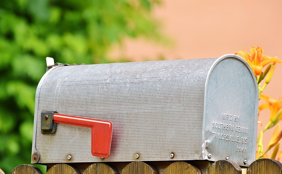 gray, red, metal mailbox close-up photo, Mailbox, Letter, Boxes, Post, Mail Box, letter boxes, post mail box