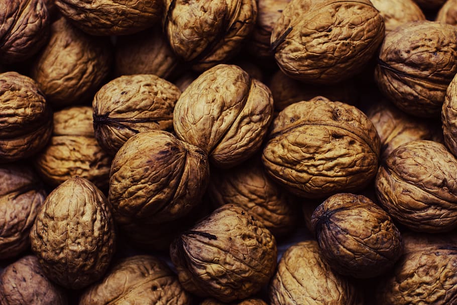 walnuts, nuts, food, food and drink, full frame, backgrounds, still life, large group of objects, freshness, nut