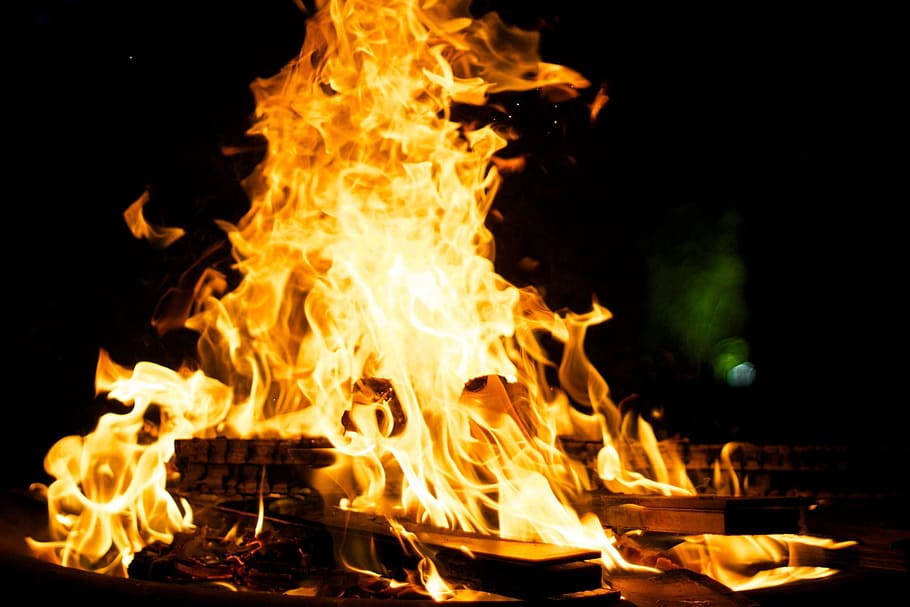 fire, bonfire, heat, flames, hot, burning, flame, fire - natural phenomenon, heat - temperature, nature