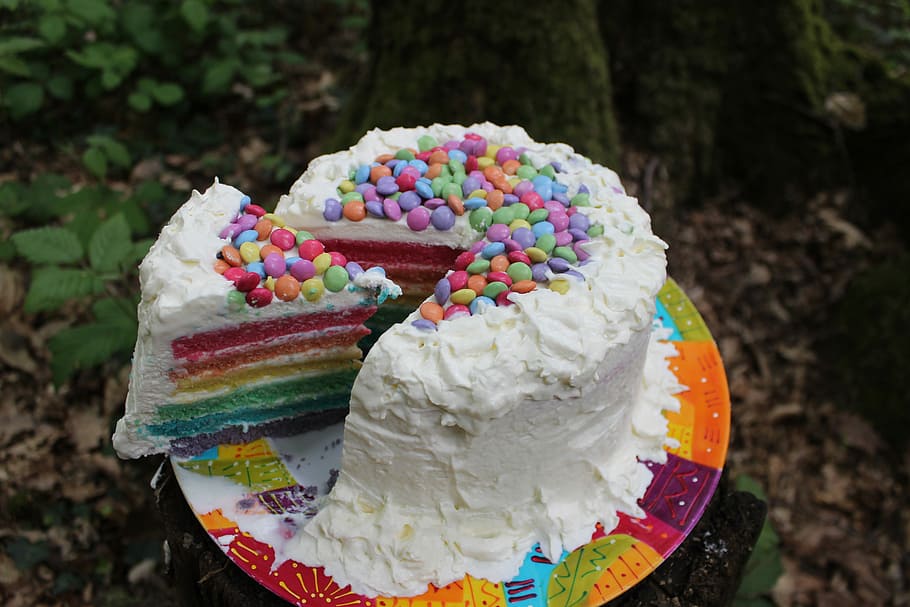 bolos, bolo, arco-íris, bolo arco-íris, receita, cozinha, sobremesa, comer, poder, aniversário
