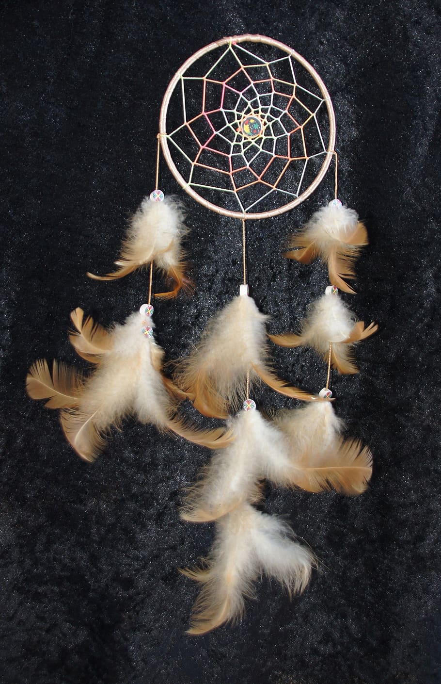 dream catcher, feather, spring jewelry, dream, jewellery, dreams, dreamcatcher, close-up, art and craft, indoors
