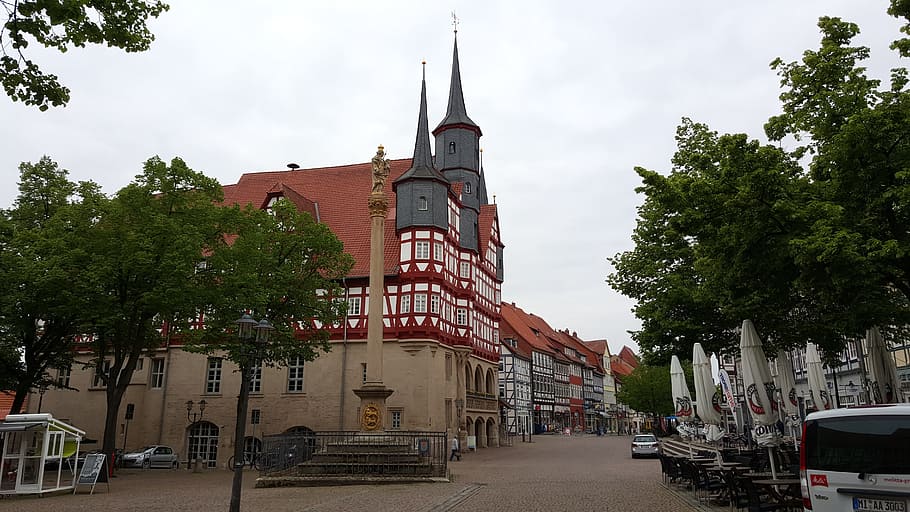 town home, town hall, tower, türmer, city, downtown, architecture, building, duderstadt, eichsfeld