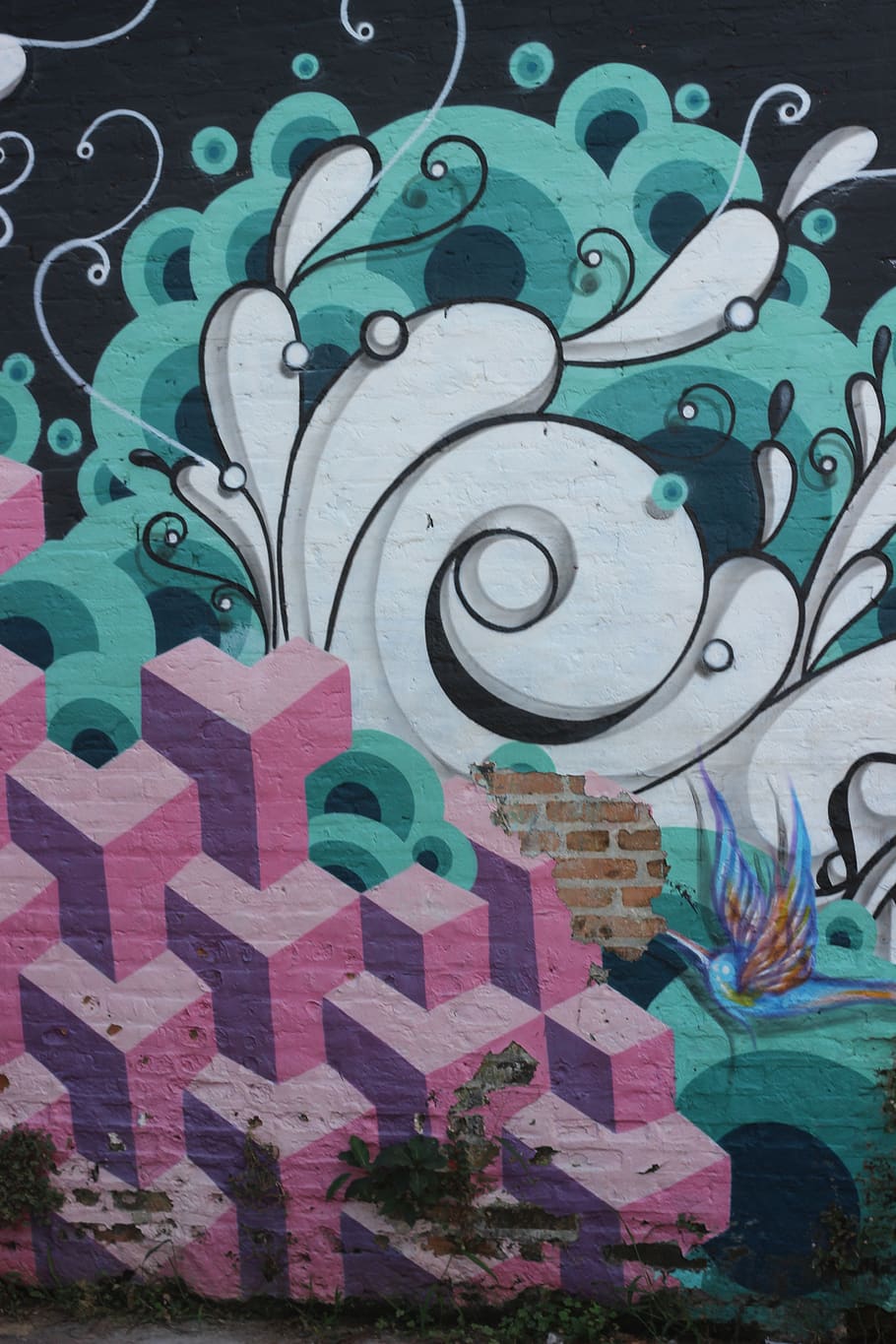 grafitti, wall, colors, sprayer, creativity, art and craft, graffiti, multi colored, built structure, representation