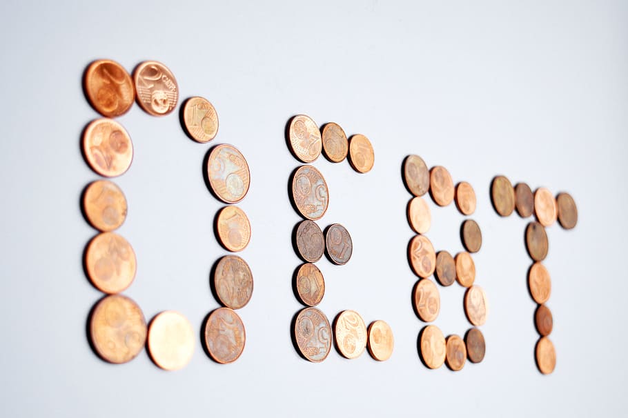 Monedas redondas de color cobre, deuda, monedas, euro, dinero, cambio, banco, efectivo, moneda, pago