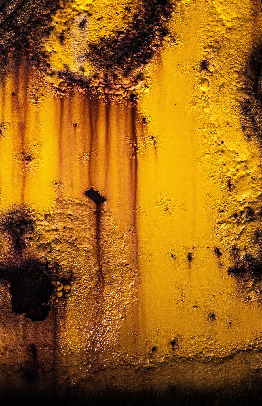 yellow, dirt, rust, detail, equipment, old, yellow dirt, acrylic, artist, artistic