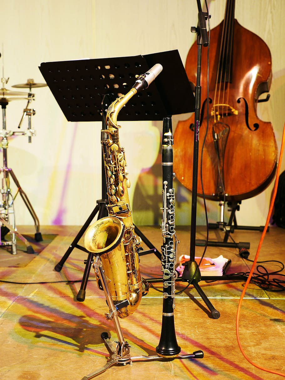 several, musical, instrument photo, stage, jazz, instruments, presentation, concert, session, live music