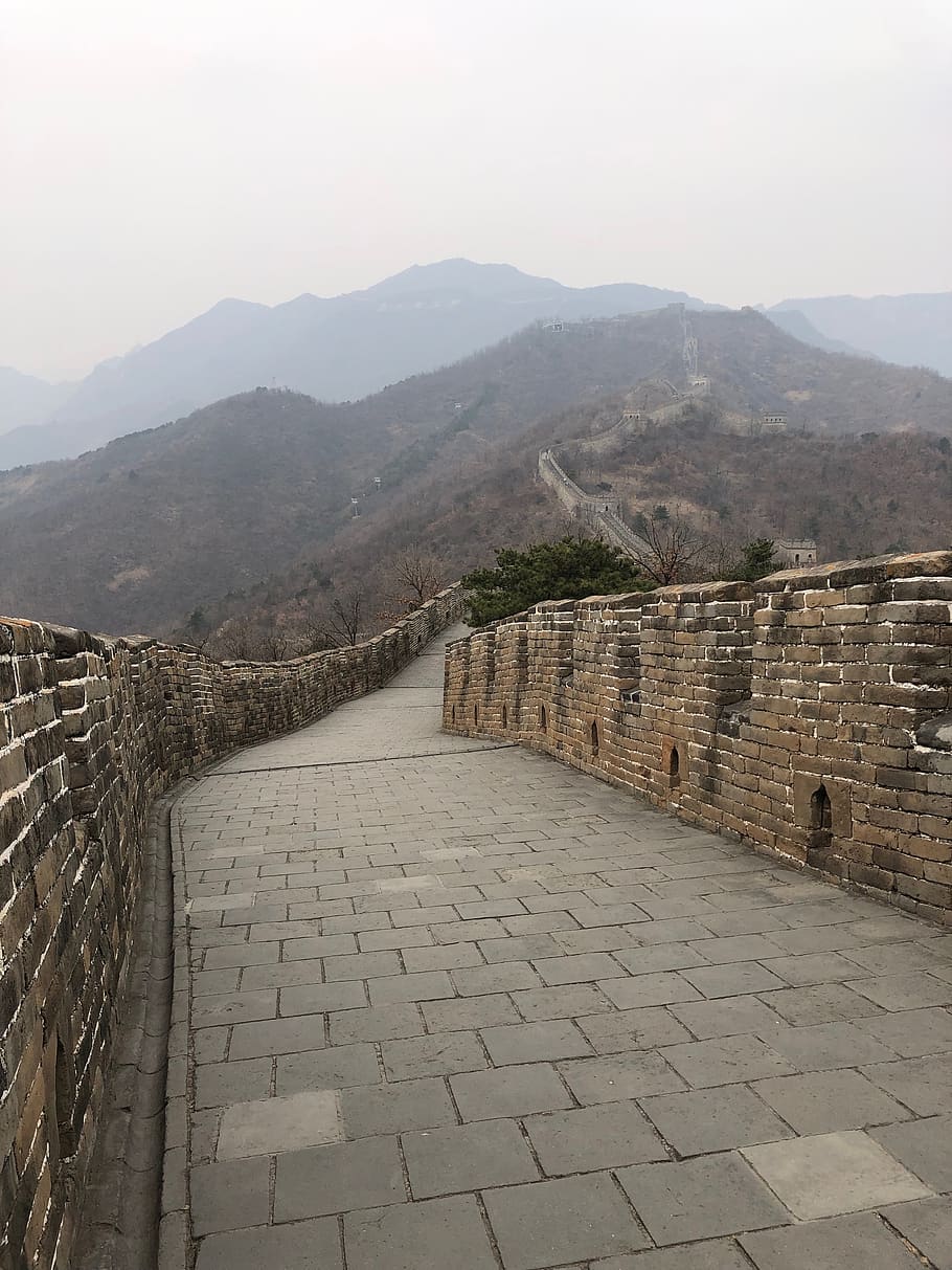 mutianyiu, great wall, china, beijing, mountain, architecture, wall, built structure, the way forward, direction
