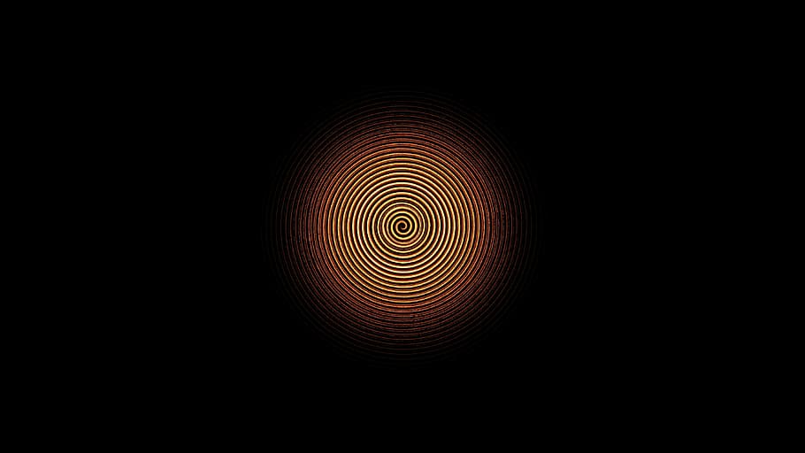 abstract, rings, circle, waves circles, target, circular, mystical, effect, black background, technology
