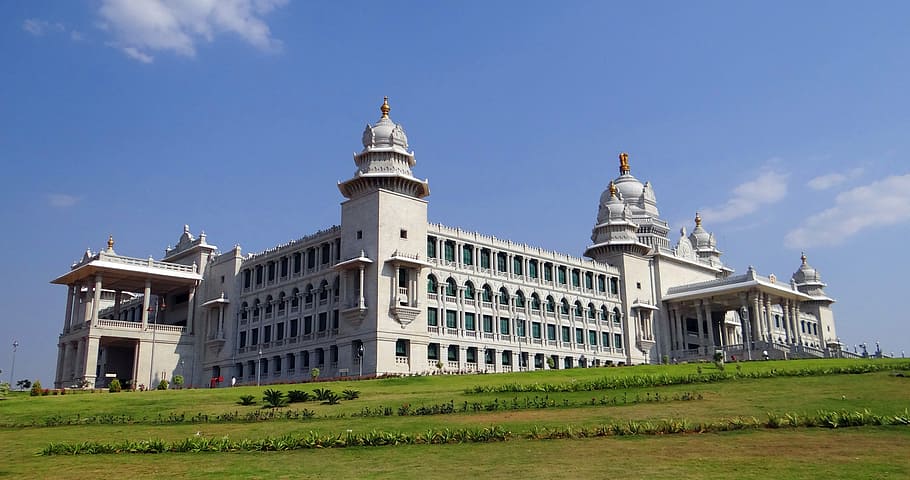 suvarna vidhana soudha, belgaum, legislative building, architecture, karnataka, building, legislature, india, building exterior, sky