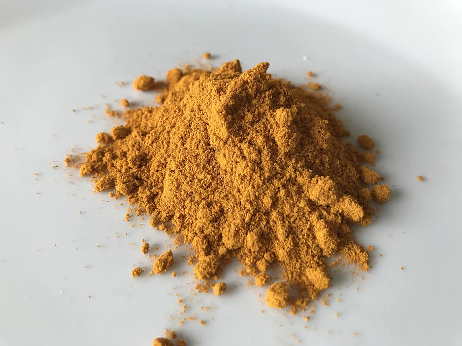 turmeric, curry, powder, spice, yellow, nutrition, seasoning, ingredient, indian, food and drink