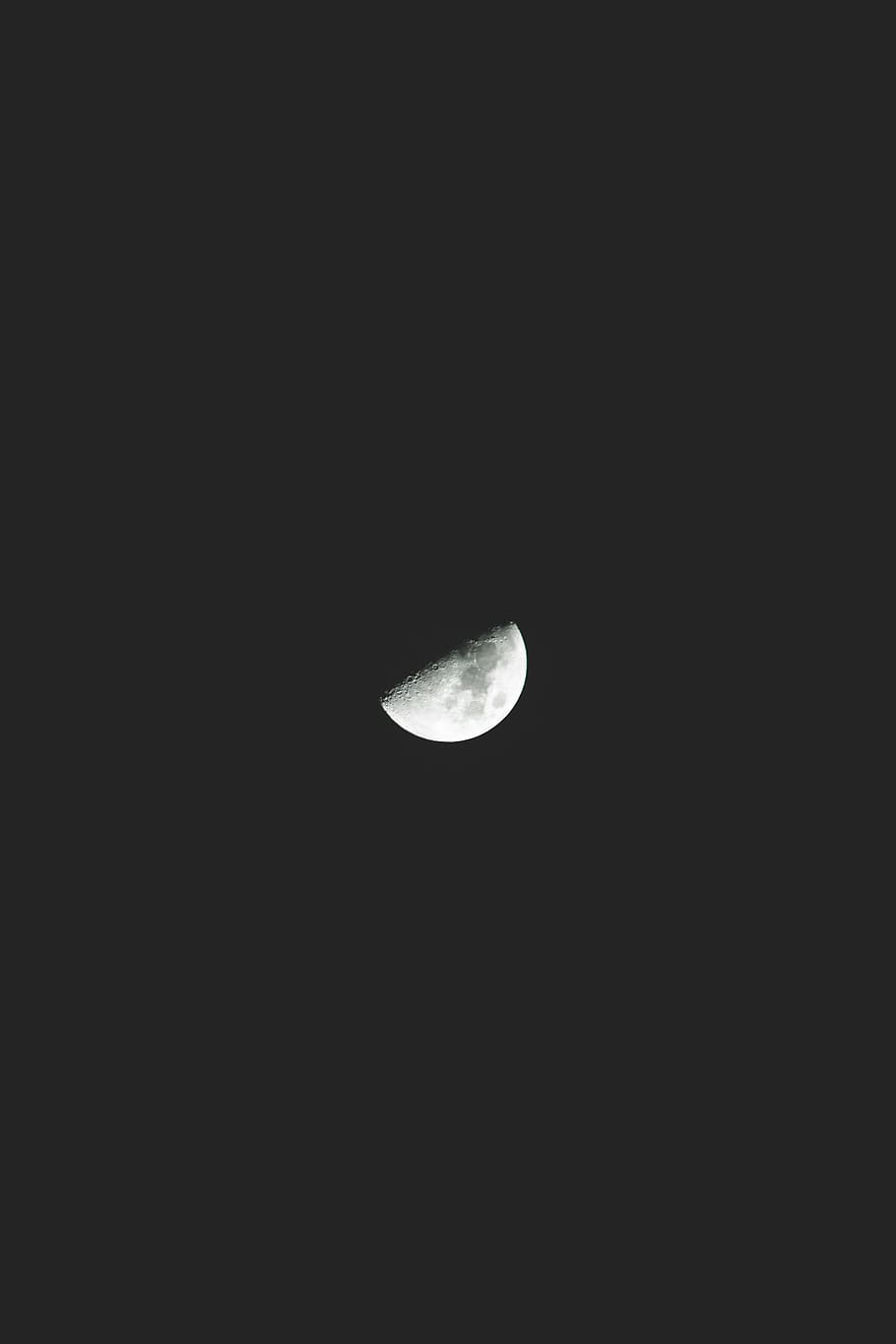 half moon, dark, night, sky, moon, light, space, astronomy, beauty in nature, planetary moon