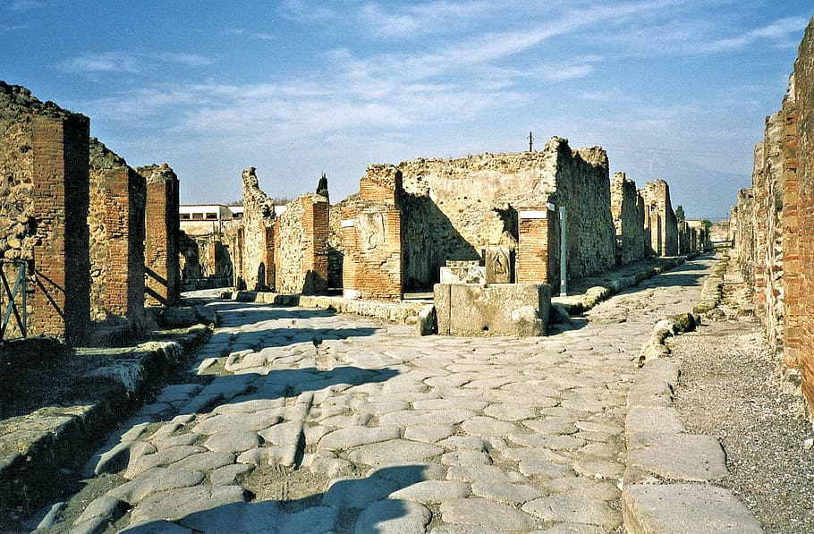 Pompei, Ruins, Italy, Volcano, Beauty, history, old ruin, ancient, architecture, the past