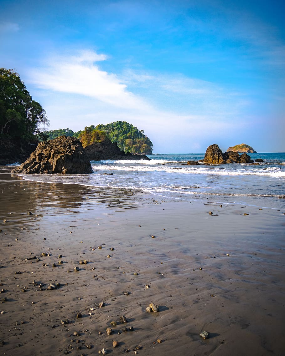 Kosta Rika, air, alam, batu, laut, pantai, liburan, pasir, pemandangan, tanah