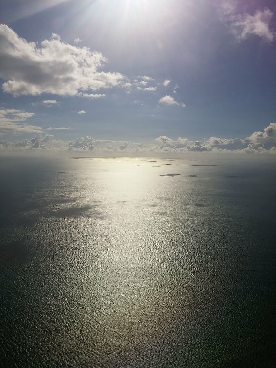 sun, sea, ocean, blue, caribbean, bahamas, clouds, sky, water, scenics - nature