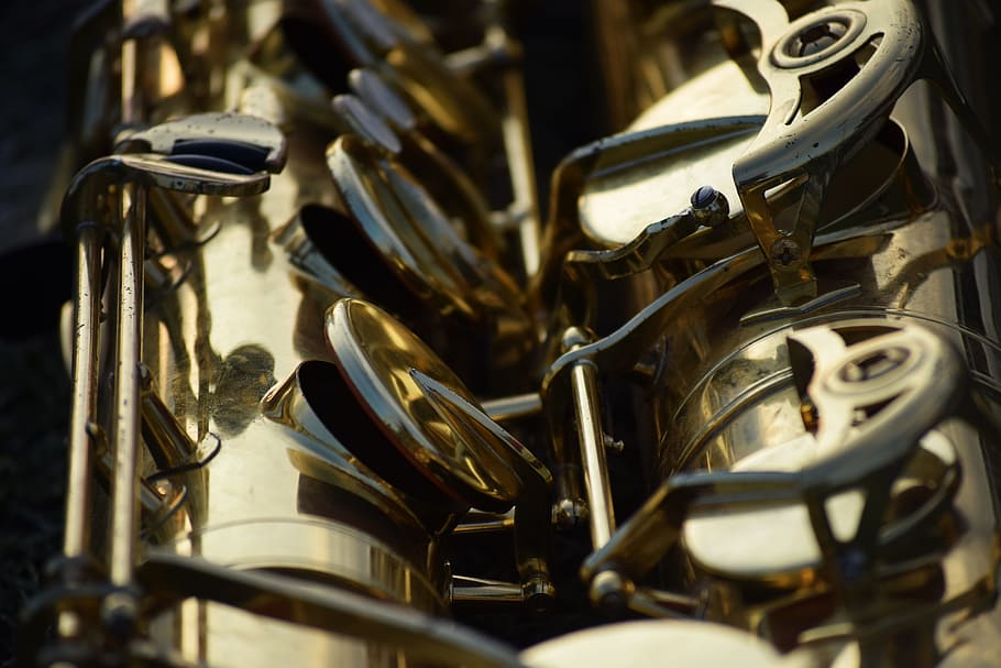 musical instruments, sax, saxophone, jazz, band, music, instrument, metal, brass, valves