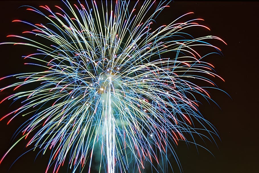 fireworks, color, celebration, new, festive, july, year, celebrate, 4th, fire