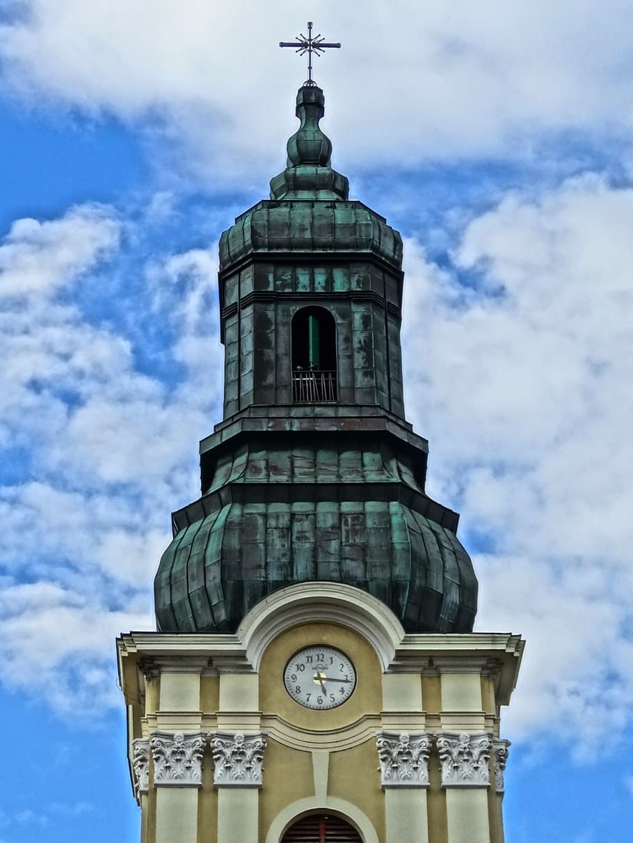 bydgoszcz, saint nicholas, tower, steeple, poland, baroque, church, religious, building, christian