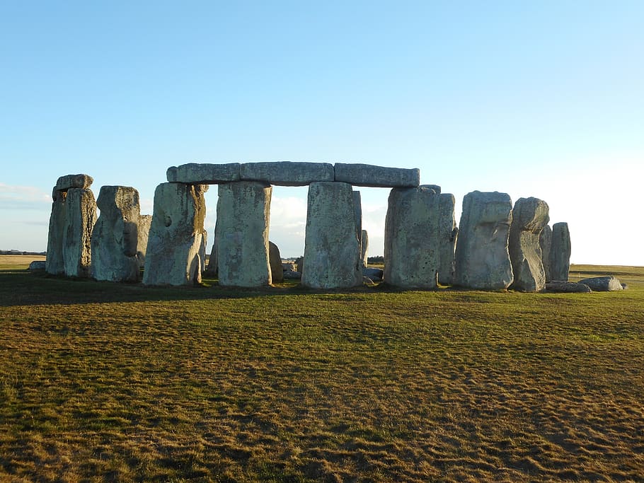batu henge, Inggris, pagan, monumen, langit, Arsitektur, sejarah, langit cerah, masa lalu, kuno