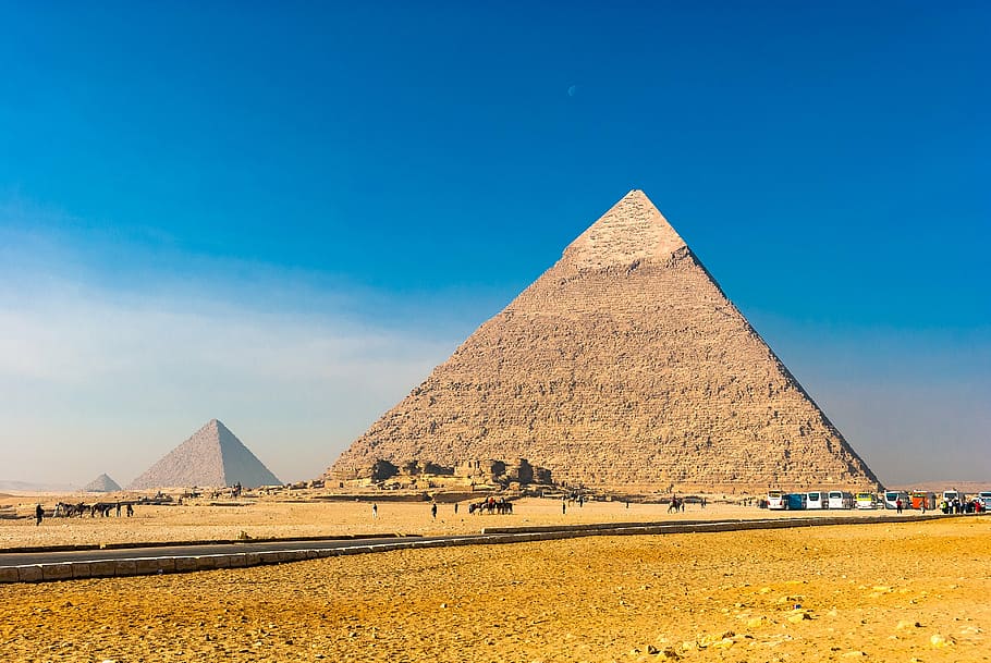 great, pyramid, field, egypt, the sun, holidays, clouds, sky, landscape, summer