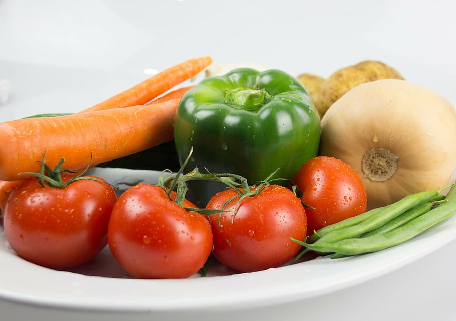 paprika, sayuran, kebun sayur, makanan, restoran, dapur, lada merah, lada kuning, lada oranye, cabai hijau