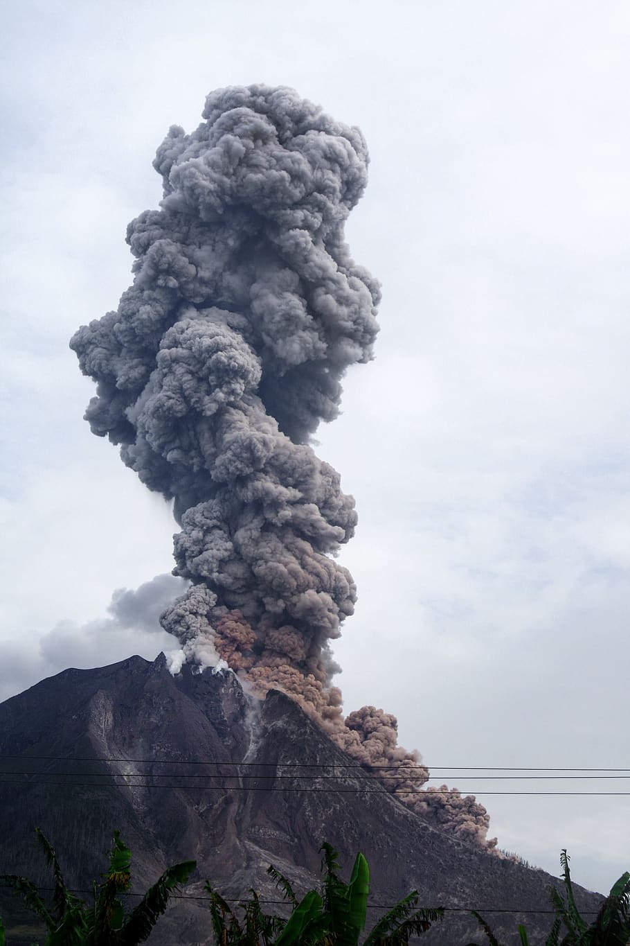sinabung, mount sinabung, north sumatra, landscape, sky, smoke - physical structure, nature, cloud - sky, mountain, day