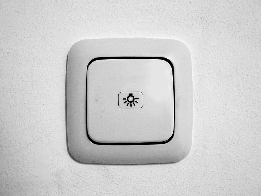 interruptor de luz, luz, interruptor, poder, electricidad, eléctrica, energía, iluminación, pared, blanco