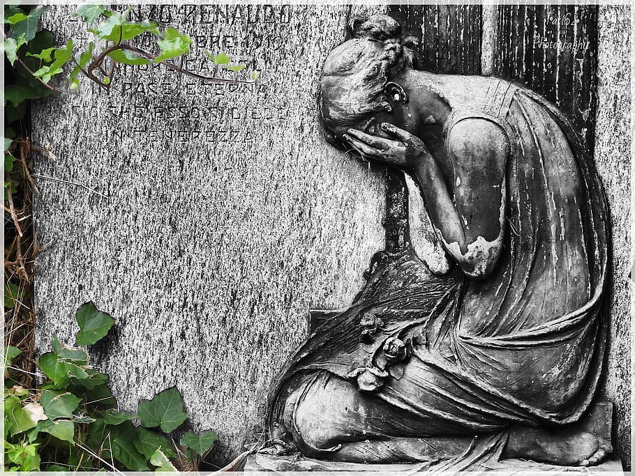 泣いている女性のスケッチ, 墓地, 記念碑, トリノ, 像, 処理, 彫刻, 芸術と工芸, 人間の表現, 表現