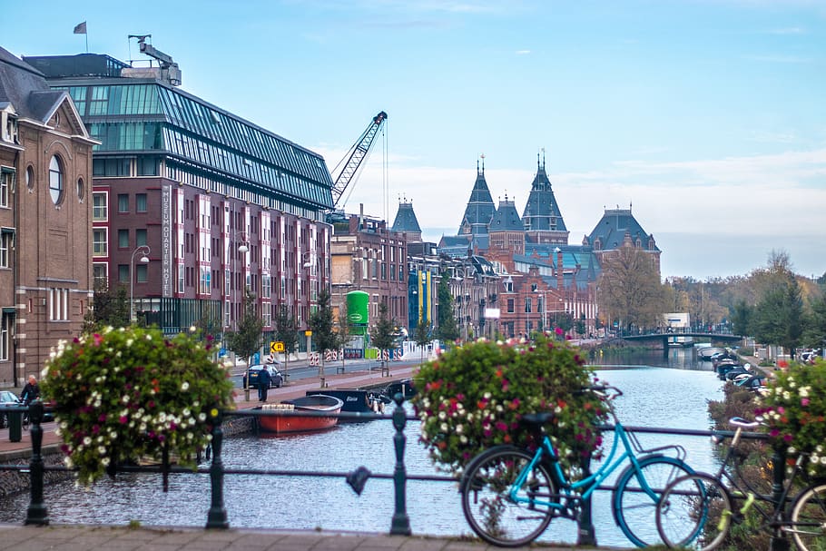 amsterdam, rio, city, europe, netherlands, bike, the landscape in 4k, 6k, hdr, wallpaper