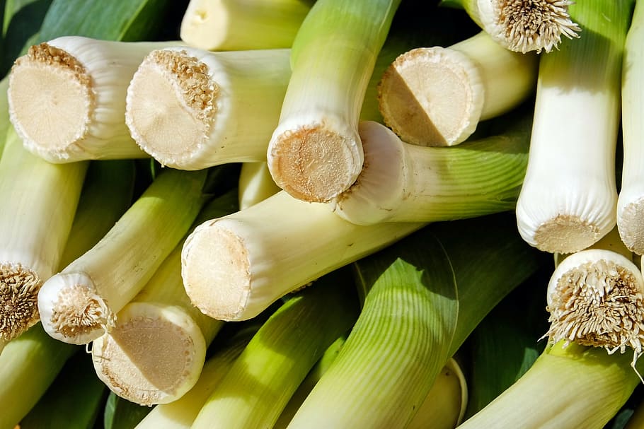 stack of celery, leek, vegetables, stalk, broadband leek, winter leek, welsch onion, wicked leeks, spanish onion, field garlic