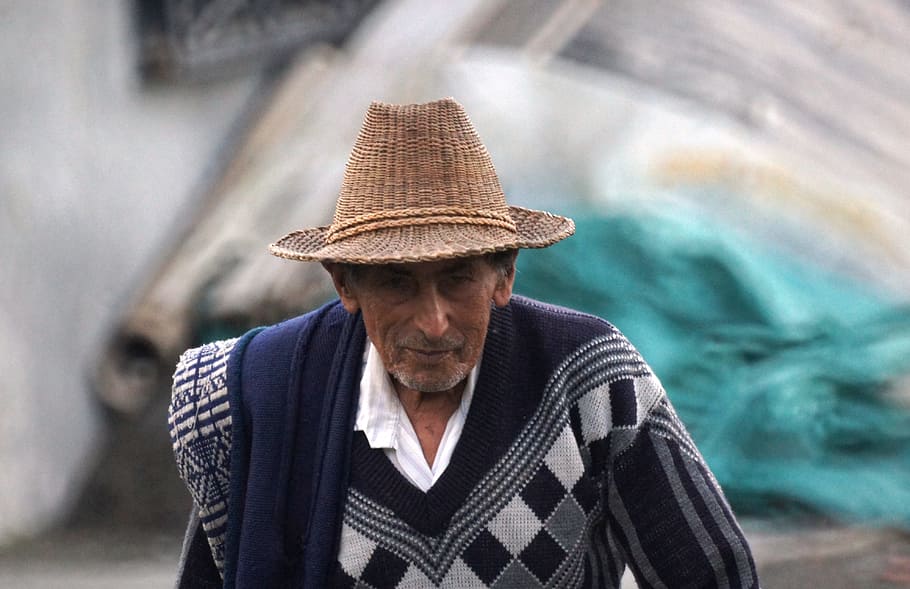 old age, characters, peasants, india, finlandia, colombia, clothing, hat, adult, one person