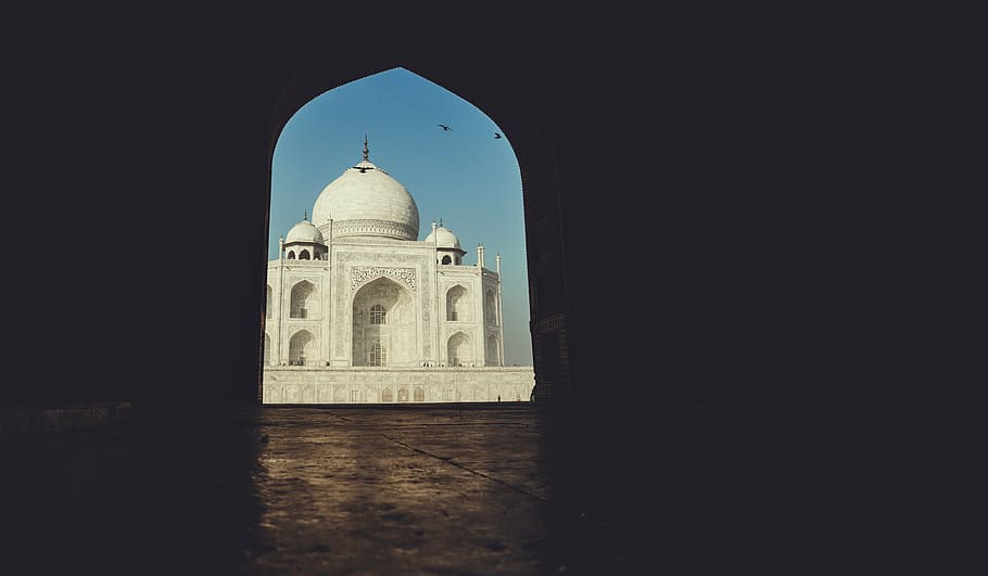 foto, blanco, mezquita, durante el día, Taj, Mahal, India, turista, destino, arquitectura