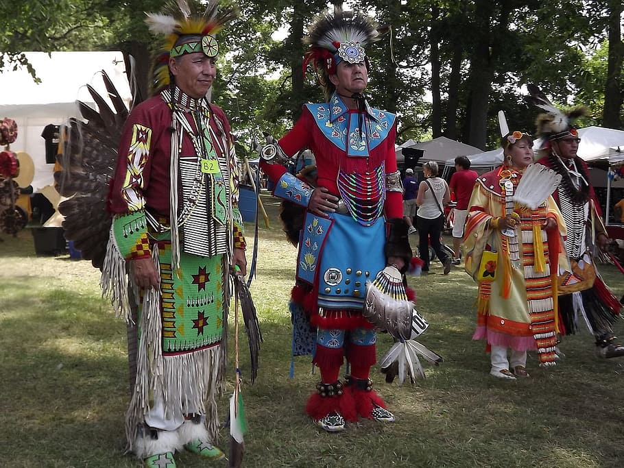 em pé, terreno, Pessoas, Cultura indiana, Nativos americanos, festival, a arte de, artesanato, popular, folclore