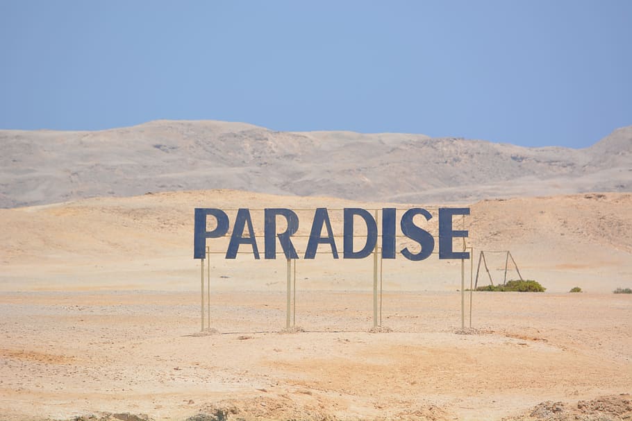 Egypt, Beach, Paradise, Shield, Words, letters, desert, text, landscape, day