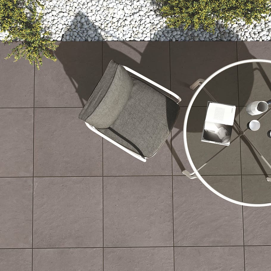 gray, patio bistro, set, tiles, vitrifiedtiles, india, 600x600mm, 600x1200mm, architects, floortiles