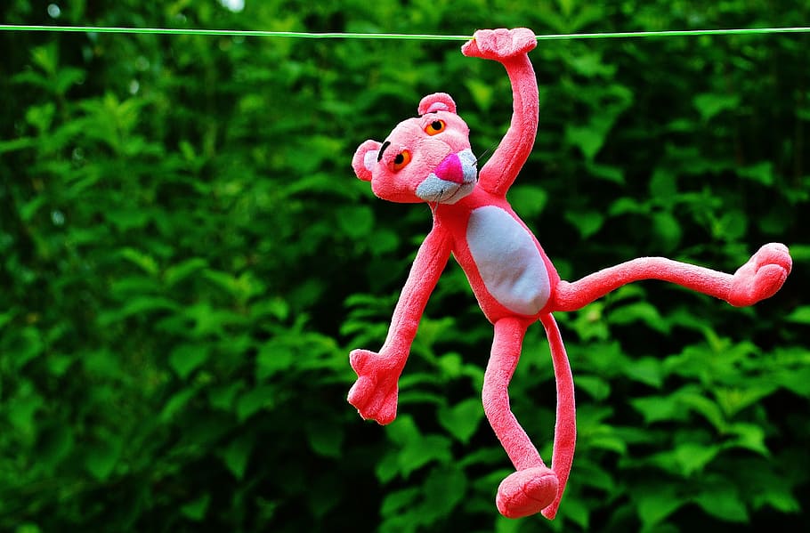 hang out, soft toy, the pink panther, toys, fun, funny, play, stuffed animal, children, figure