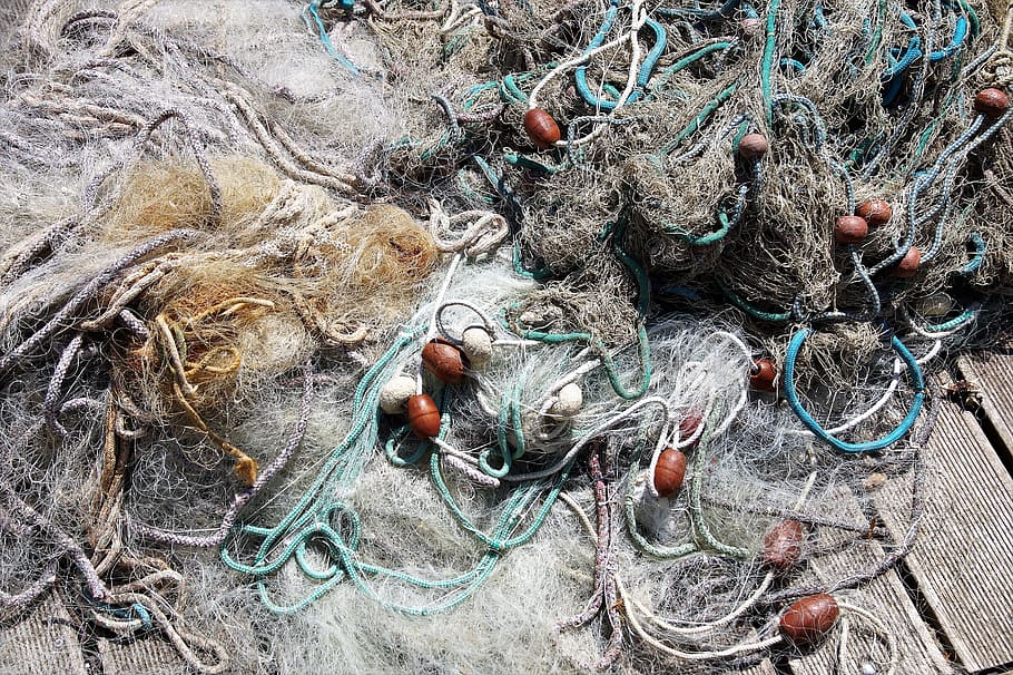 fishing net, tangled, on the shore, fishing, mediteran, sea, network, fishing industry, commercial fishing net, rope