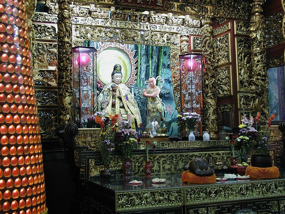 templo, santuário, budista, ásia, adoração, indochina, budismo, representação, representação humana, escultura