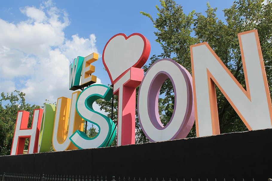 houston marquee letters, houston, we love houston, art, celebration, us, sign, america, texas, love