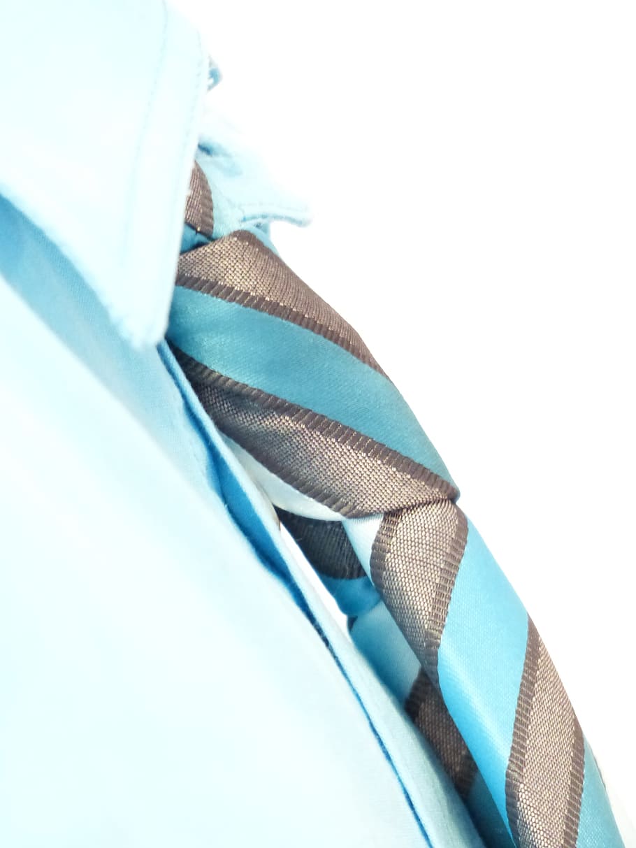 Gravata, Nó, Camisa, Terno, azul claro, turquesa, superexposição, roupas, têxtil, roupa formal