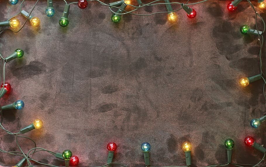 multicolored string lights, christmas, lights, christmas lights, holiday, decoration, seasonal, season, xmas, blue