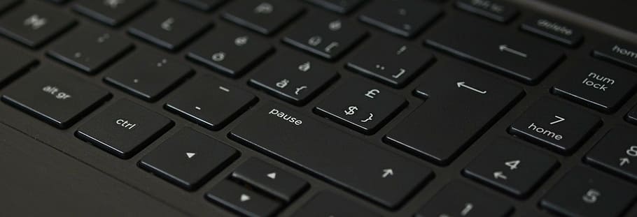 close, shot, black, keyboard, notebook, input, letters, leave, enter, laptop