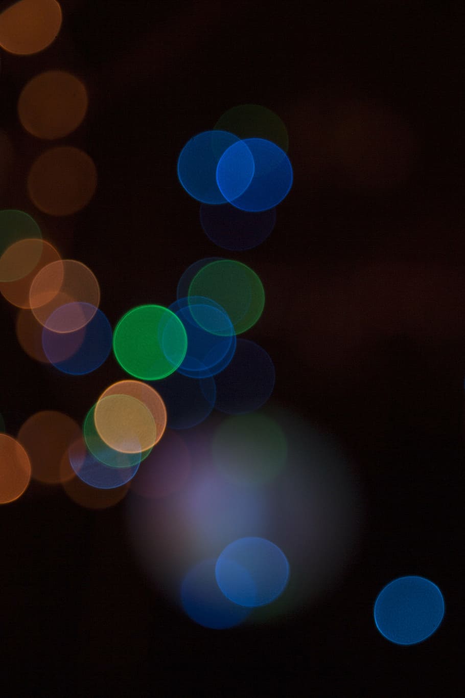 multicolored bokeh lights, blur, focus, lights, night, bokeh, black, blurred lights, city, city at night