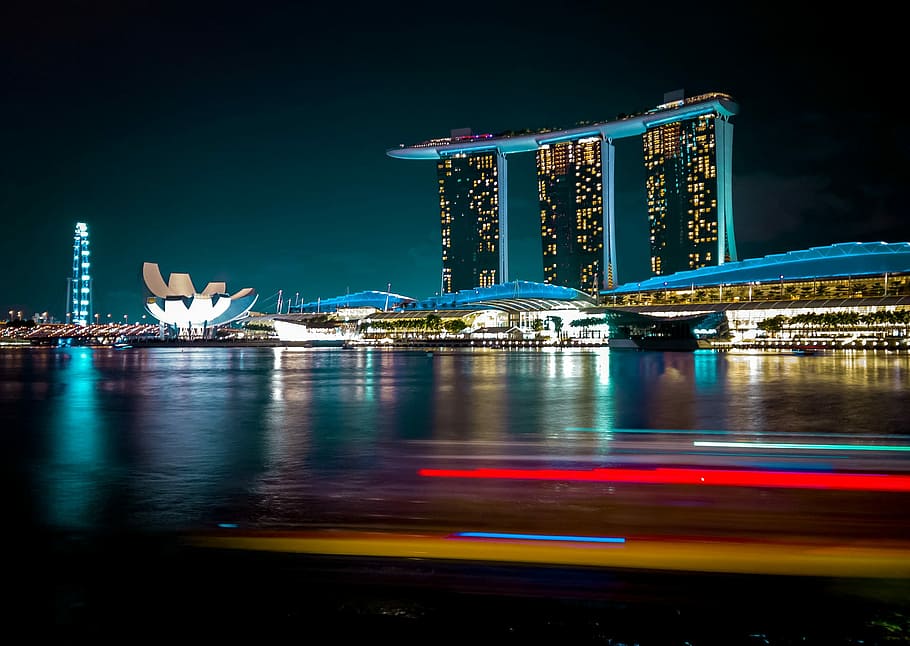 timelapse photography, city, high-rise, buildings, night time, city high, high-rise buildings, night, famous Place, architecture