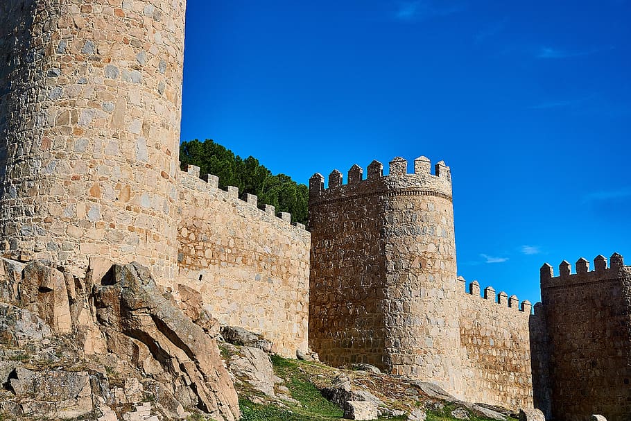spain, avila, unesco world heritage site, historically, wall, middle ages, fortress, building, world heritage, city wall
