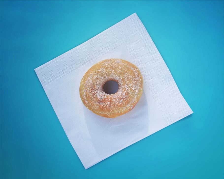 doughnut, white, tissue paper, close, brown, donuts, paper, donut, dessert, sugar