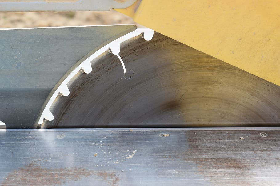 close-up photography, saw, blade, table saw, table circular saw, site, tool, construction, machine, work