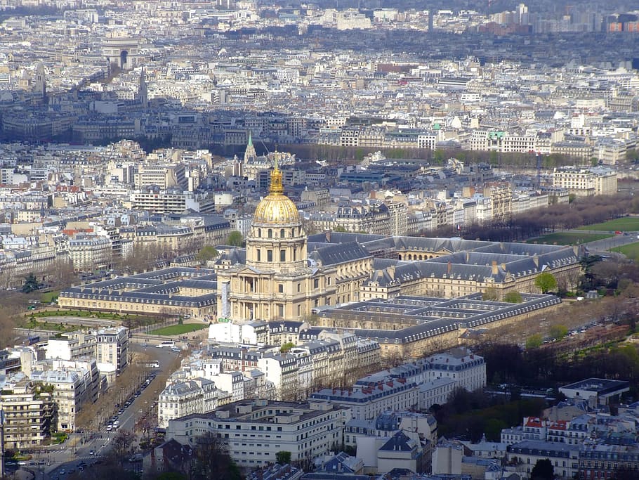 Paris, França, Hotel, Hotel Des Invalides, museu, edifícios, cidade, cidades, cênica, urbana