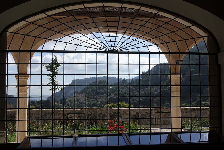 Window, Glass, View, Villa, Nobel, window, glass, mallorca, chopin, architecture, day